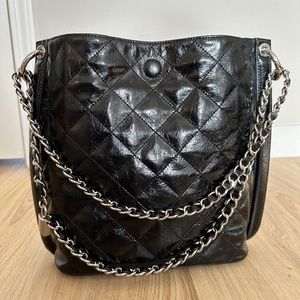 SOLD Korean Brand Other& Quilted Karma Leather Shoulder Bag | COLOR: Black